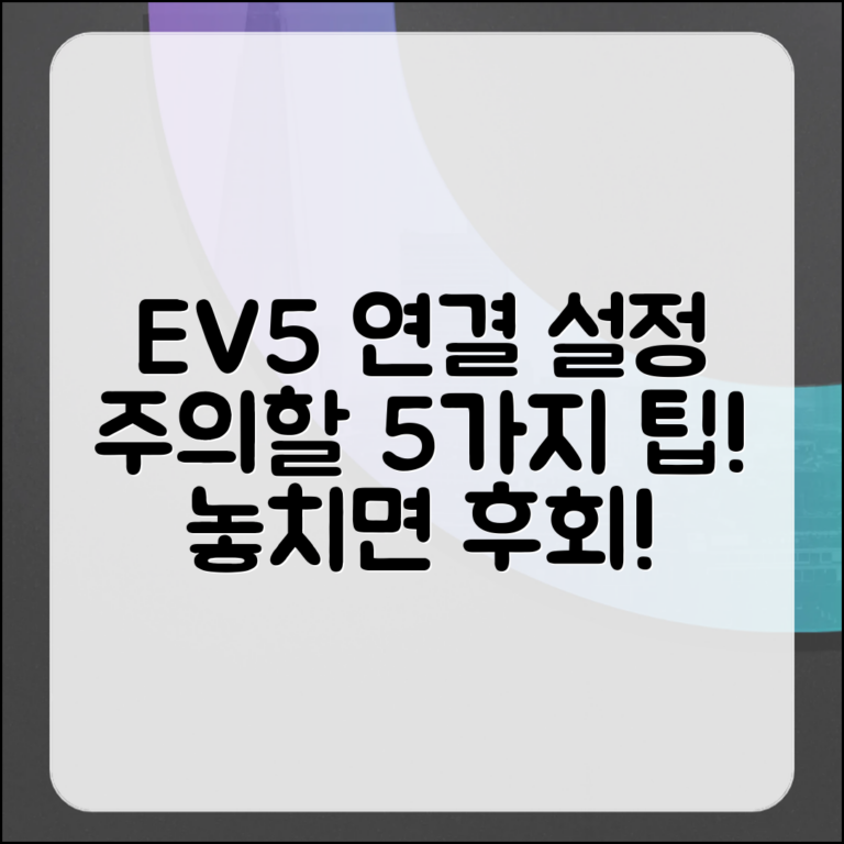 EV5 연결 설정 시 주의할 5가지 팁
