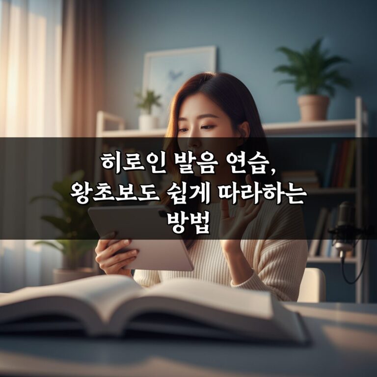 히로인 발음 연습, 왕초보도 쉽게 따라하는 방법