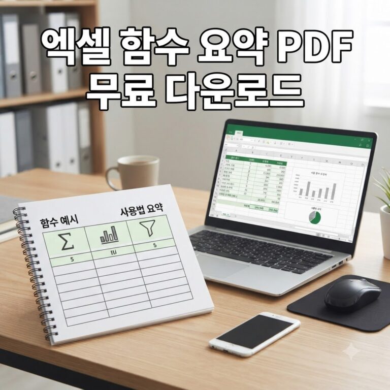 엑셀 함수 정리표 pdf 다운로드 방법, 활용법 쉽게 배우기