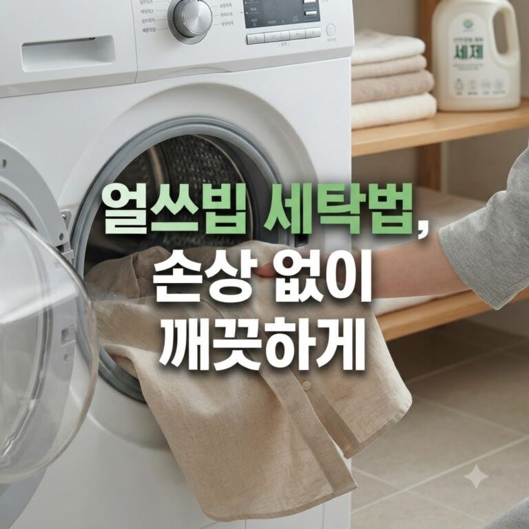 얼쓰빕 세탁 방법, 옷감 손상 걱정 없이 하는 법