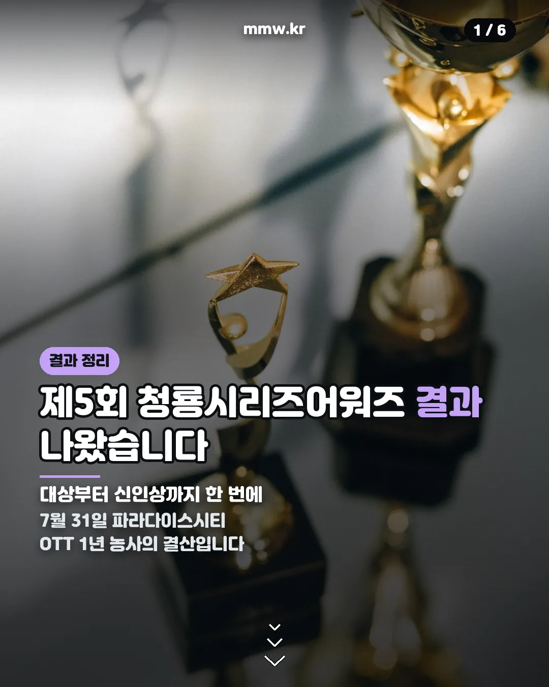 제5회 청룡시리즈어워즈 수상자 총정리 카드뉴스