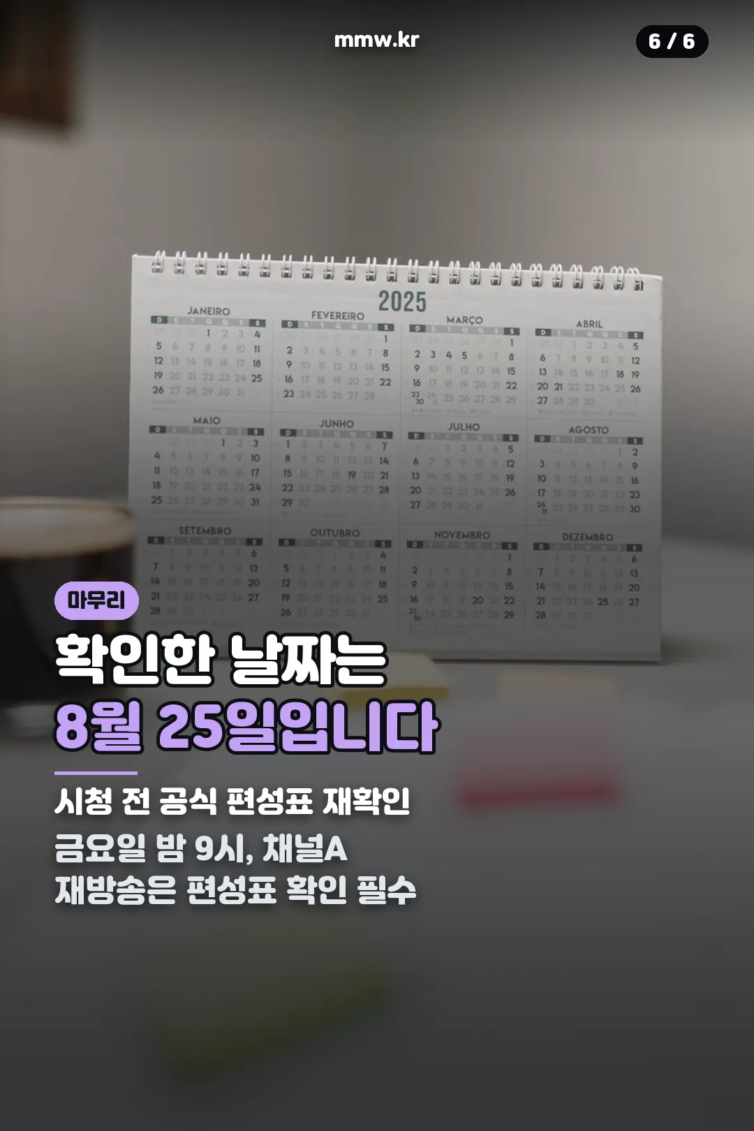 8월 25일 기준 마무리