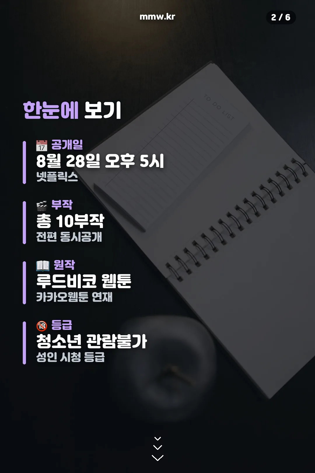 공개일과 부작수 요약