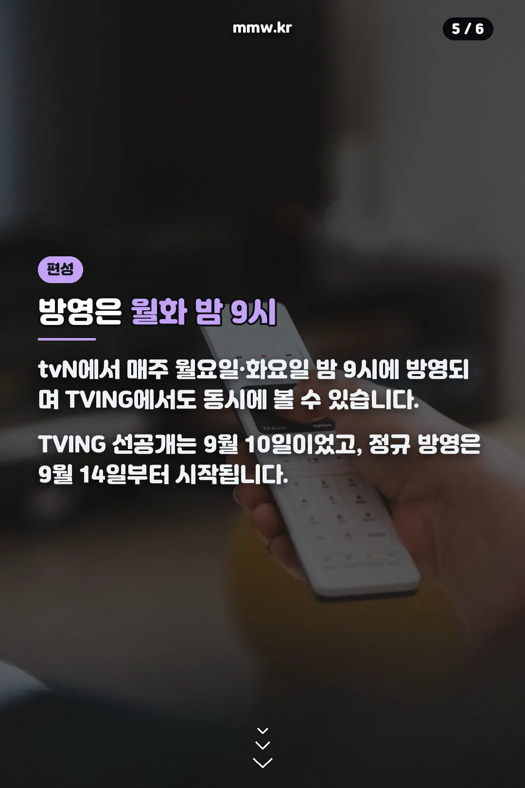 월화 밤 9시 방영 정보