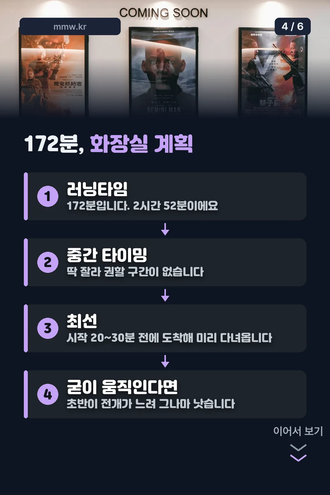 172분 화장실 계획